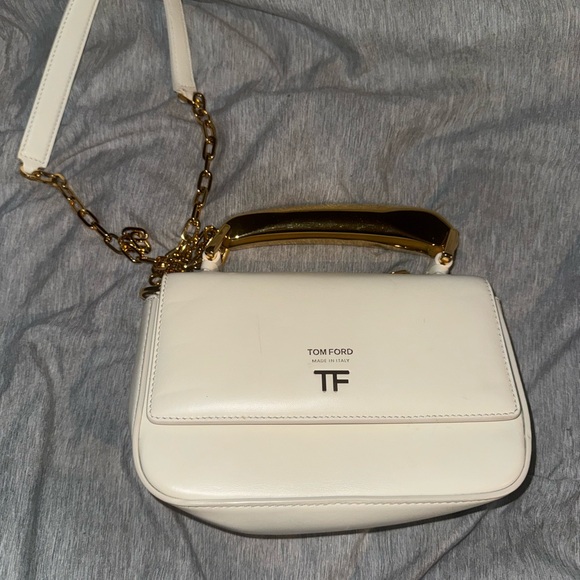 Tom Ford Bianca Calfskin Top Handle Bag - Chalk - Picture 2 of 8